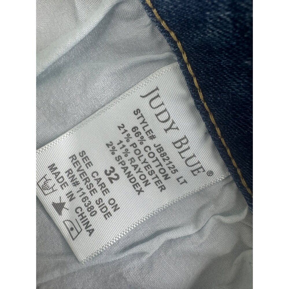 Judy Blue Women's Skinny Fit Jeans Sz 32X29 Stretch Light Wash Distressed Denim - Picture 7 of 11